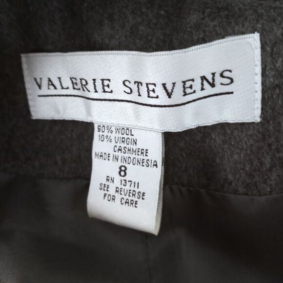 VALERIE STEVENS GRAY WOOL BLAZER SZ.8 EUC - Picture 6 of 7